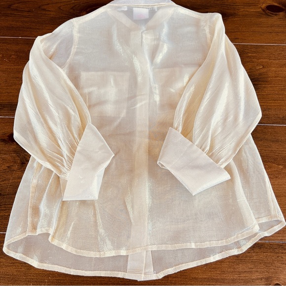 Gretchen Scott Designs Women’s Metallic Button-Down Shirt/Blouse - Picture 7 of 7